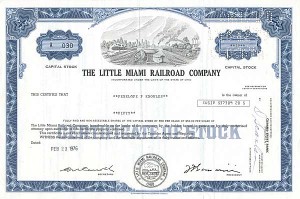 Little Miami Railroad Co. - Stock Certificate